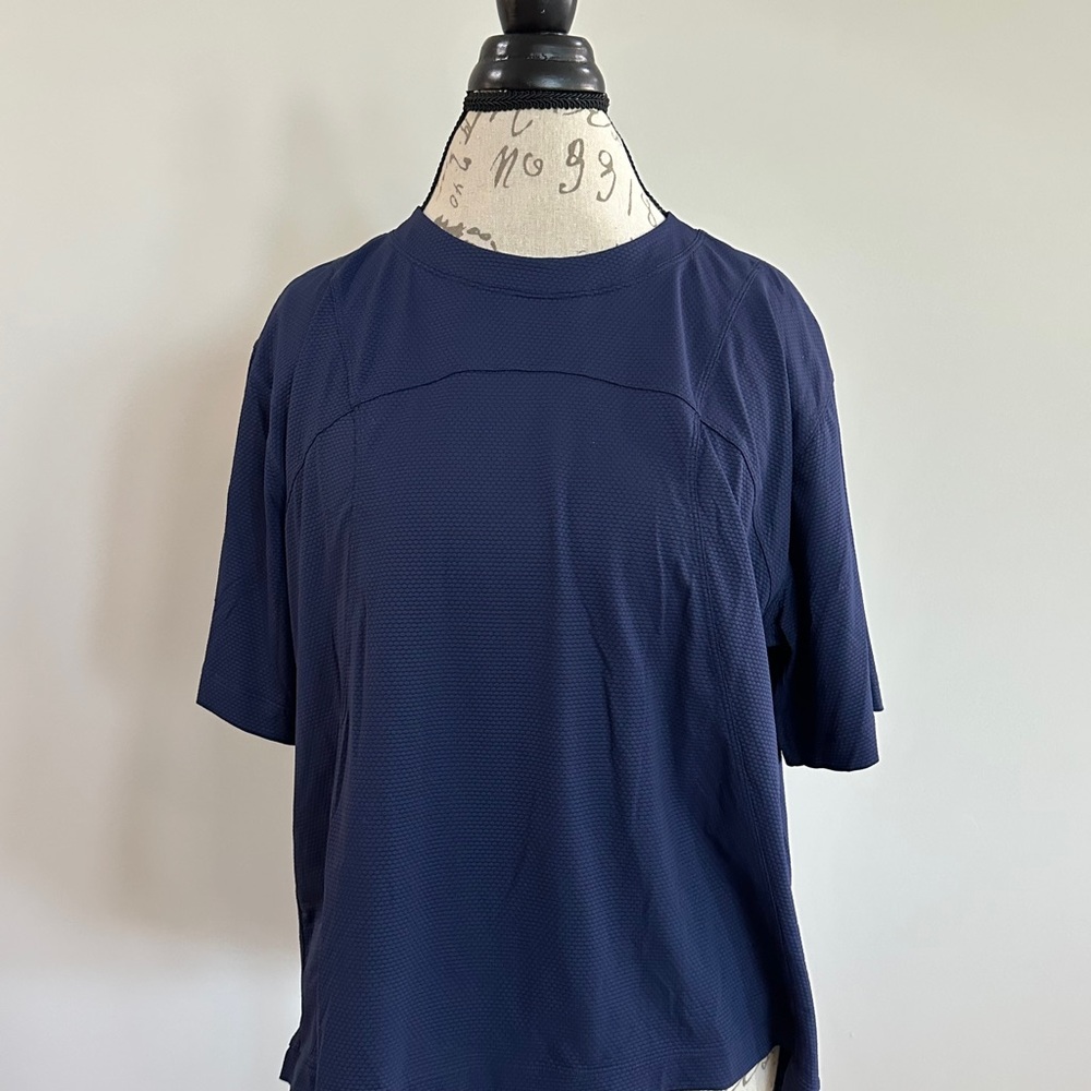 Lululemon Athletica Blue Boxy Short Sleeve Tee